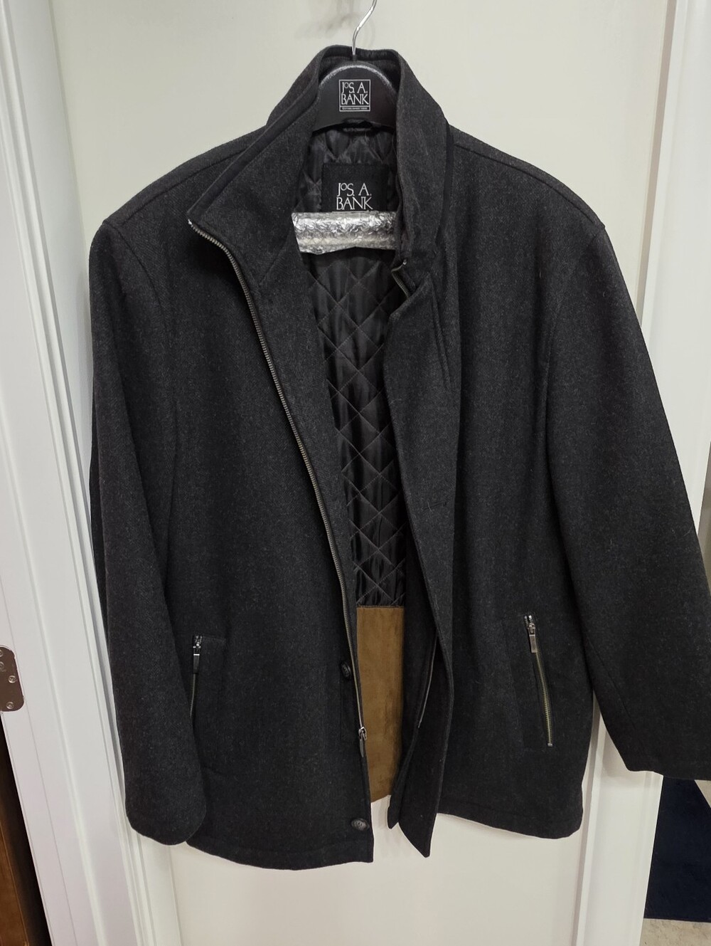 Jos. A. Bank Men's Dark Charcoal Zip-Up Jacket
